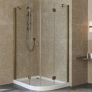 Душевой уголок Vegas Glass AFS-F Lux 120*80 05 01 L профиль бронза, стекло прозрачное 