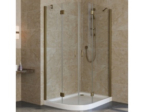 Душевой уголок Vegas Glass AFS-F Lux 120*80 05 01 R профиль бронза, стекло прозрачное 