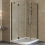Душевой уголок Vegas Glass AFS-F Lux 120*80 05 01 R профиль бронза, стекло прозрачное 