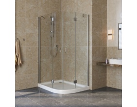 Душевой уголок Vegas Glass AFS-F Lux 120*80 08 01 L профиль глянцевый хром, стекло прозрачное 