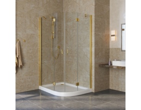 Душевой уголок Vegas Glass AFS-F Lux 120*80 09 01 L профиль золото, стекло прозрачное 