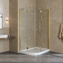 Душевой уголок Vegas Glass AFS-F Lux 120*80 09 01 R профиль золото, стекло прозрачное 