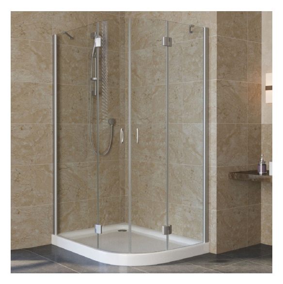 Душевой уголок Vegas Glass AFS-F Lux 120*90 07 01 L профиль матовый хром, стекло прозрачное 