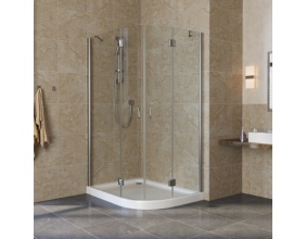 Душевой уголок Vegas Glass AFS-F Lux 120*90 08 01 L профиль глянцевый хром, стекло прозрачное 
