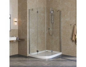 Душевой уголок Vegas Glass AFS-F Lux 120*90 08 01 R профиль глянцевый хром, стекло прозрачное 