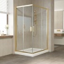 Душевой уголок Vegas Glass ZA-F 110*100 09 01 профиль золото, стекло прозрачное 