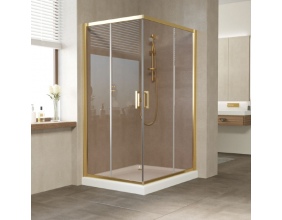 Душевой уголок Vegas Glass ZA-F 110*100 09 05 профиль золото, стекло бронза 