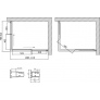 Душевой уголок Vegas Glass ZA-F 110*80 08 01 профиль глянцевый хром, стекло прозрачное 