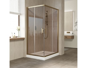 Душевой уголок Vegas Glass ZA-F 90*80 05 05 профиль бронза, стекло бронза 