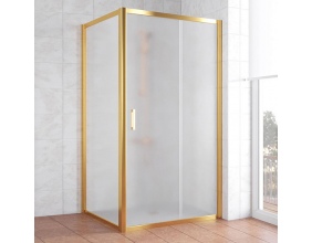 Душевой уголок Vegas Glass ZP+ZPV 100*100 09 10 профиль золото, стекло сатин 