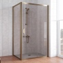 Душевой уголок Vegas Glass ZP+ZPV 100*70 05 05 профиль бронза, стекло бронза 