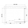 Душевой уголок Vegas Glass ZP+ZPV 100*70 09 01 профиль золото, стекло прозрачное 