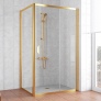 Душевой уголок Vegas Glass ZP+ZPV 100*70 09 01 профиль золото, стекло прозрачное 