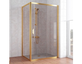 Душевой уголок Vegas Glass ZP+ZPV 100*70 09 05 профиль золото, стекло бронза 