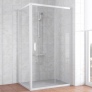 Душевой уголок Vegas Glass ZP+ZPV 100*80 01 01 профиль белый, стекло прозрачное 