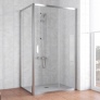 Душевой уголок Vegas Glass ZP+ZPV 100*80 08 01 профиль глянцевый хром, стекло прозрачное 