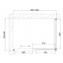 Душевой уголок Vegas Glass ZP+ZPV 100*80 08 01 профиль глянцевый хром, стекло прозрачное 