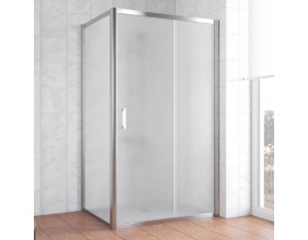 Душевой уголок Vegas Glass ZP+ZPV 100*80 08 10 профиль глянцевый хром, стекло сатин 