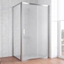 Душевой уголок Vegas Glass ZP+ZPV 100*80 08 10 профиль глянцевый хром, стекло сатин 