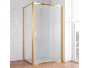 Душевой уголок Vegas Glass ZP+ZPV 100*80 09 10 профиль золото, стекло сатин 