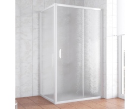 Душевой уголок Vegas Glass ZP+ZPV 100*90 01 02 профиль белый, стекло шиншилла 