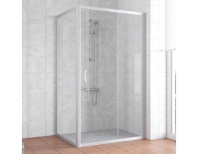 Душевой уголок Vegas Glass ZP+ZPV 100*90 07 01 профиль матовый хром, стекло прозрачное 
