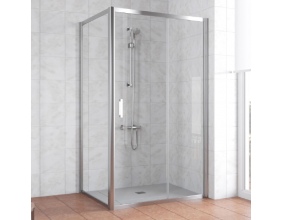 Душевой уголок Vegas Glass ZP+ZPV 100*90 08 01 профиль глянцевый хром, стекло прозрачное 