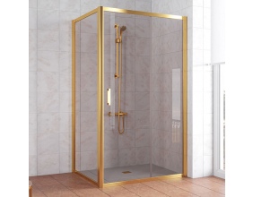 Душевой уголок Vegas Glass ZP+ZPV 100*90 09 05 профиль золото, стекло бронза 