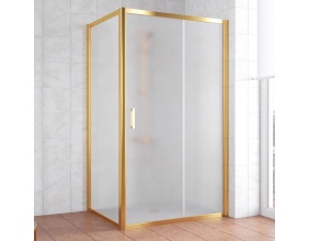 Душевой уголок Vegas Glass ZP+ZPV 100*90 09 10 профиль золото, стекло сатин 
