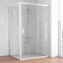 Душевой уголок Vegas Glass ZP+ZPV 110*100 01 01 профиль белый, стекло прозрачное 