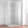 Душевой уголок Vegas Glass ZP+ZPV 110*100 01 02 профиль белый, стекло шиншилла 