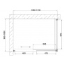 Душевой уголок Vegas Glass ZP+ZPV 110*100 01 02 профиль белый, стекло шиншилла 