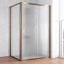 Душевой уголок Vegas Glass ZP+ZPV 110*100 05 02 профиль бронза, стекло шиншилла 
