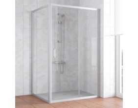 Душевой уголок Vegas Glass ZP+ZPV 110*100 07 01 профиль матовый хром, стекло прозрачное 