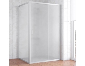 Душевой уголок Vegas Glass ZP+ZPV 110*100 07 10 профиль матовый хром, стекло сатин 