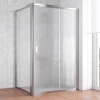 Душевой уголок Vegas Glass ZP+ZPV 110*100 08 02 профиль глянцевый хром, стекло шиншилла 