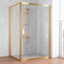 Душевой уголок Vegas Glass ZP+ZPV 110*100 09 01 профиль золото, стекло прозрачное 