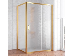 Душевой уголок Vegas Glass ZP+ZPV 110*100 09 02 профиль золото, стекло шиншилла 