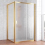 Душевой уголок Vegas Glass ZP+ZPV 110*100 09 02 профиль золото, стекло шиншилла 