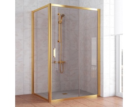 Душевой уголок Vegas Glass ZP+ZPV 110*100 09 05 профиль золото, стекло бронза 