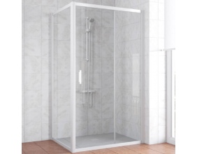 Душевой уголок Vegas Glass ZP+ZPV 110*70 01 01 профиль белый, стекло прозрачное 