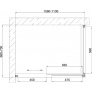Душевой уголок Vegas Glass ZP+ZPV 110*70 08 01 профиль глянцевый хром, стекло прозрачное 