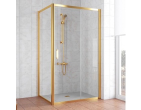 Душевой уголок Vegas Glass ZP+ZPV 110*70 09 01 профиль золото, стекло прозрачное 