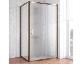Душевой уголок Vegas Glass ZP+ZPV 110*80 05 02 профиль бронза, стекло шиншилла 
