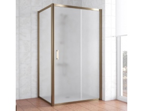 Душевой уголок Vegas Glass ZP+ZPV 110*80 05 10 профиль бронза, стекло сатин 