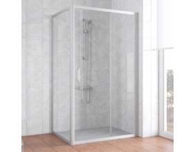 Душевой уголок Vegas Glass ZP+ZPV 110*80 07 01 профиль матовый хром, стекло прозрачное 
