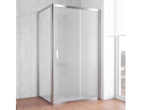 Душевой уголок Vegas Glass ZP+ZPV 110*80 08 10 профиль глянцевый хром, стекло сатин 