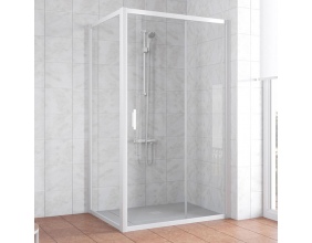 Душевой уголок Vegas Glass ZP+ZPV 110*90 01 01 профиль белый, стекло прозрачное 