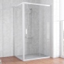 Душевой уголок Vegas Glass ZP+ZPV 110*90 01 01 профиль белый, стекло прозрачное 