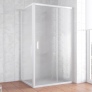Душевой уголок Vegas Glass ZP+ZPV 110*90 01 02 профиль белый, стекло шиншилла 